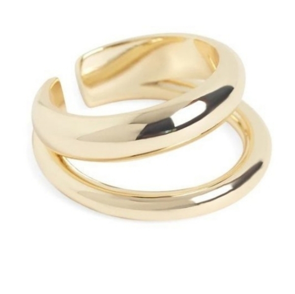 Loren Stewart X Curateur Deux Open Band Gold plated ring size 7 NWT - Picture 5 of 7